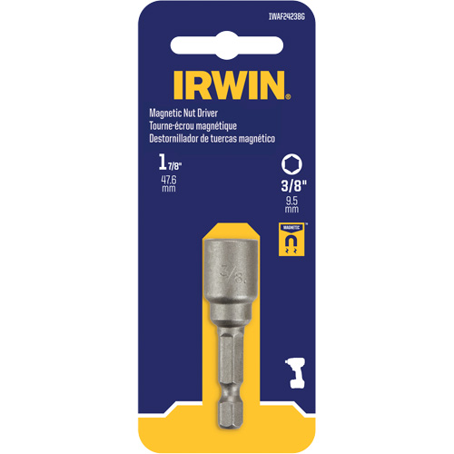 Tourne-&eacute;crou, Embout 3/8", Prise 1/4", 1-7/8" lo, Magn&eacute;tique Fastek