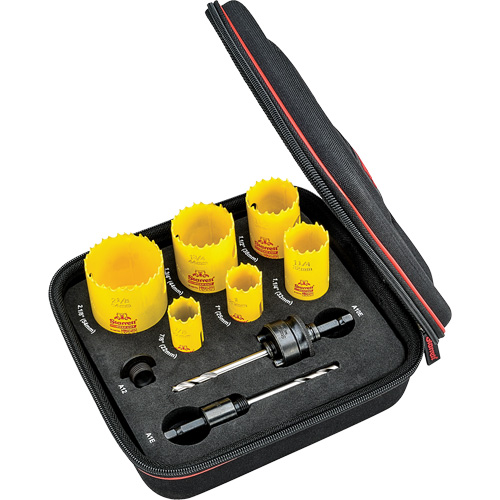 Deep Cut Hole Saw Kit, 9 Pieces Fastek
