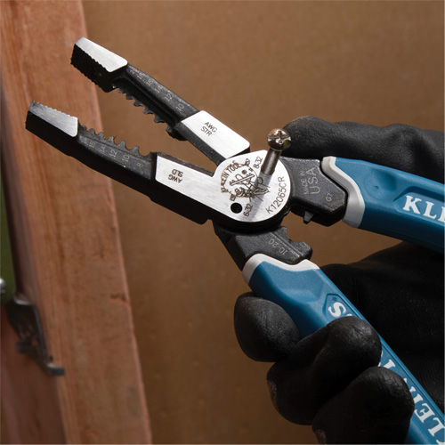 Klein-Kurve&reg; Heavy-Duty Wire Stripper, Cutter & Crimper Multi-Tool, 8-1/4" L, 8 - 20 AWG Fastek