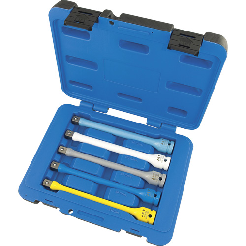 JTLE-5S Jeu de rallonges limiteurs de couple pour cl&eacute; &agrave; chocs, Prise 1/2", Couple de 65 lb-pi/80 lb-pi/100 lb-pi/120 lb-pi/140 lb-pi, Multiple Fastek