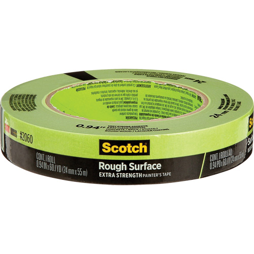 Scotch&reg; Rough Surface Painter's Tape 2060, 24 mm (1") x 55 m (180'), Green Fastek