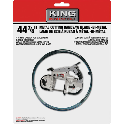 Lame de scie &agrave; ruban, Bim&eacute;tal, 44-7/8" lo x 1/2" la x &eacute;paisseur 0,02", 14-18 dents par pouce Fastek