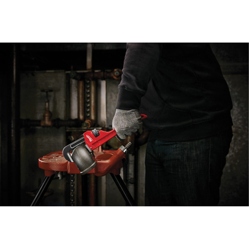 Cl&eacute; &agrave; tuyau, Cap des m&acirc;choires 1-1/2", Longueur 10", Fini Rev&ecirc;tement en poudre, Prise Ergonomique Fastek