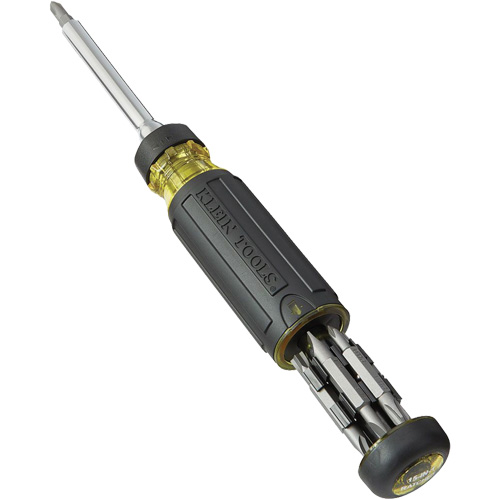 15-in-1 Multi-Bit Ratcheting Screwdriver, 8-3/4" L, Cushion Grip Handle Fastek