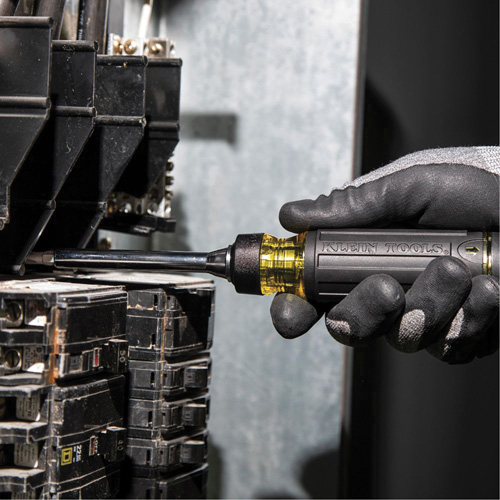 15-in-1 Multi-Bit Ratcheting Screwdriver, 8-3/4" L, Cushion Grip Handle Fastek