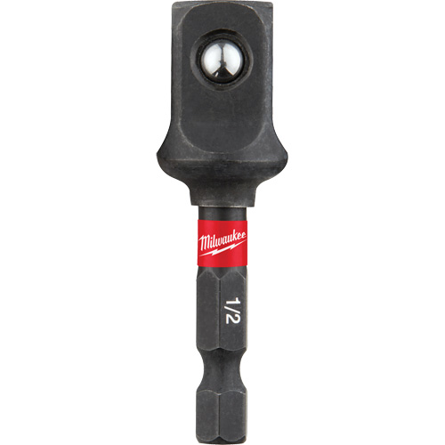 Shockwave Impact Socket Adapter, 1/4" Drive Size, 1/2" Male Size, Ball, 2" L Fastek
