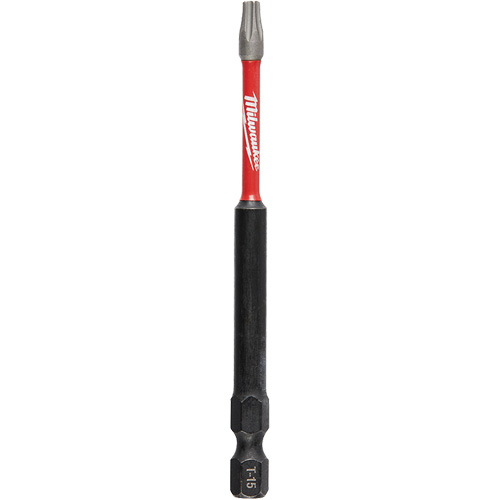 Embout de tournevis Shockwave Impact Duty, Torx, Embout T-15, Prise 1/4", Longueur 3-1/2" Fastek