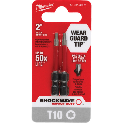 Embout de tournevis Shockwave Impact Duty, Torx, T-10, Prise 1/4" Fastek
