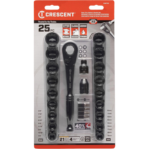 Mechanic's Tool Set, 25 Pcs, 3/8" Drive Size Fastek