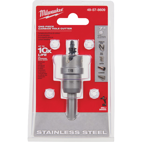 Scies-cloches au carbure monobloc, 7/8", Profondeur de la coupe de 3/16" Fastek