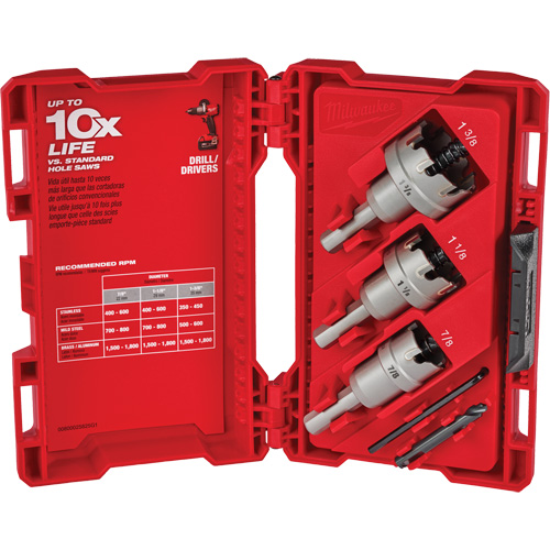 Jeu de scies-cloches au carbure monobloc, 4 morceaux, Carbure Fastek