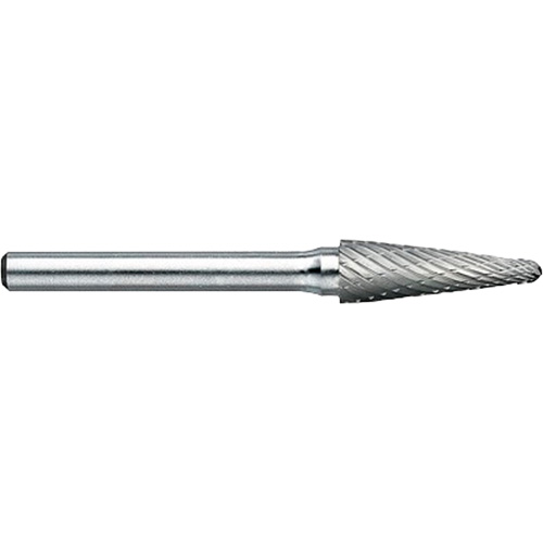 Drillco&reg; Magnum Double Cut Solid Carbide Burr, SL-3, 3/8" Dia., 1/4" Shank, 1-1/16" Depth of Cut Fastek