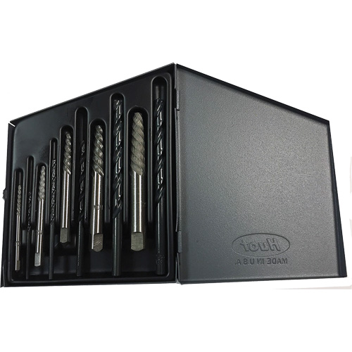 Jeu d'extracteurs de vis Drillco avec forets, Carbure, 10 Morcea Fastek