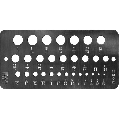 Drillco&reg; Fractional Sizes Drill Gauge Fastek