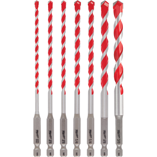 Shockwave Hammer Drill Bit Kit, 7 Pieces, Carbide Fastek