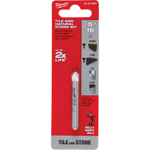 Foret pour la pierre naturelle, 5/16", Carbure Fastek