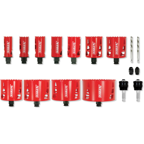 Ensemble de scie-cloche bim&eacute;tallique de plombier, 17 morceaux Fastek