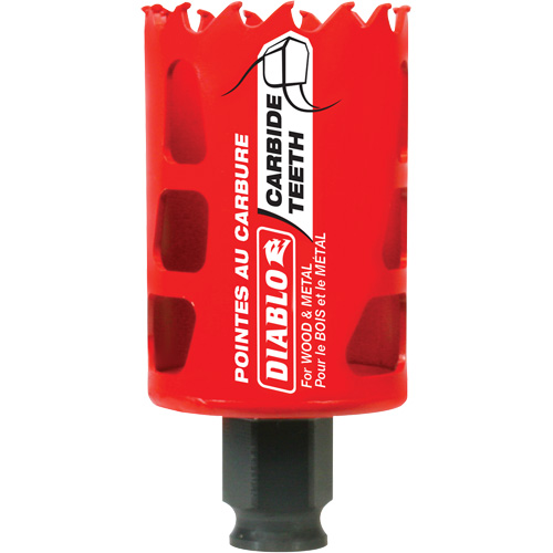 Scie cloche pour bois et m&eacute;tal, 1-3/4", Profondeur de la coupe 2-3/8", Carbure Fastek