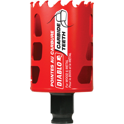 Wood & Metal Hole Saw, 1-7/8", 2-3/8" Depth of Cut, Carbide Fastek