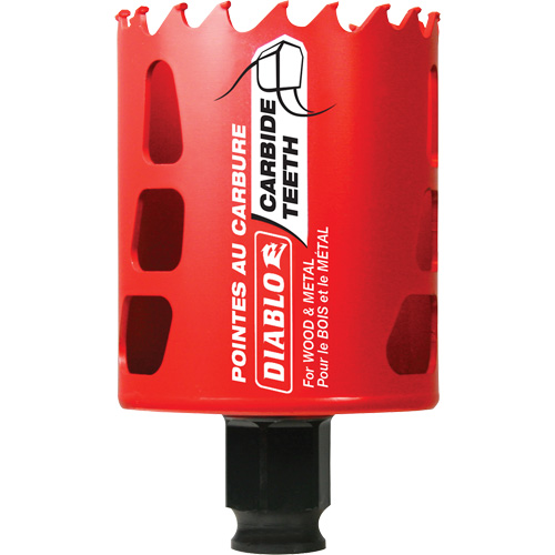 Scie cloche pour bois et m&eacute;tal, 2-1/4", Profondeur de la coupe 2-3/8", Carbure Fastek