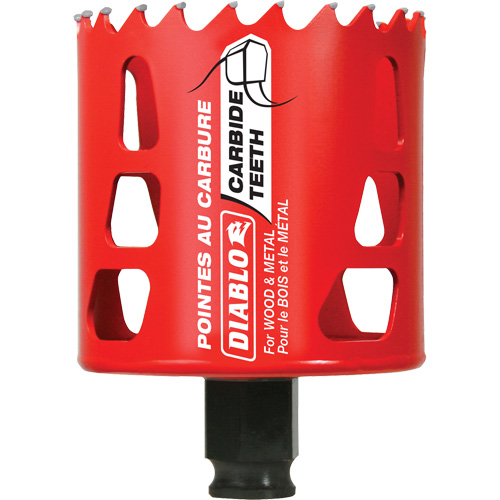 Scie cloche pour bois et m&eacute;tal, 2-5/8", Profondeur de la coupe 2-3/8", Carbure Fastek