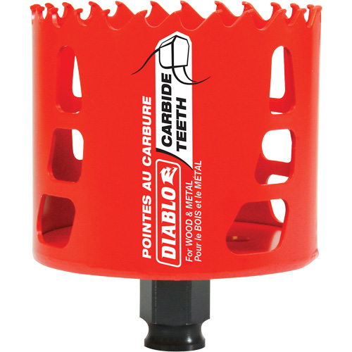 Wood & Metal Hole Saw, 3", 2-3/8" Depth of Cut, Carbide Fastek