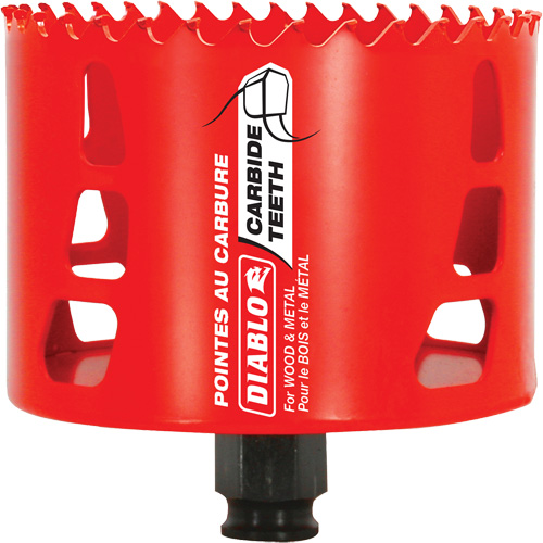 Scie cloche pour bois et m&eacute;tal, 3-5/8", Profondeur de la coupe 2-3/8", Carbure Fastek