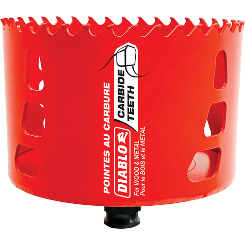 Wood & Metal Hole Saw, 4", 2-3/8" Depth of Cut, Carbide Fastek