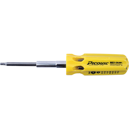 Hex-Calibre SAE Multi-Bit Screwdriver, Plastic Handle Fastek