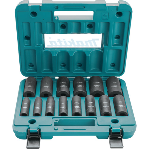 Well Socket Set, 14 Pcs, Impact, 1/2" Drive Size, Deep Fastek