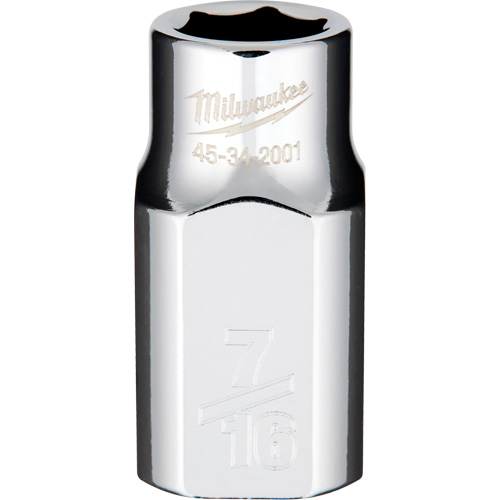 SAE Socket with Four Flat Sides, 7/16", 1/2" Drive, 6 Points Fastek