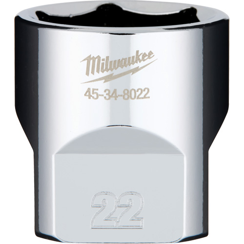 Metric Socket with Four Flat Sides, 22 mm, 3/8" Drive, 6 Points Fastek
