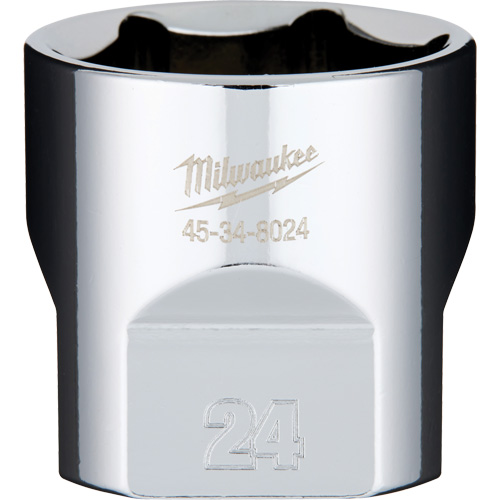 Metric Socket with Four Flat Sides, 24 mm, 3/8" Drive, 6 Points Fastek