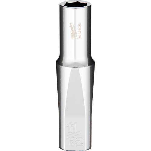 SAE Socket with Four Flat Sides, 11/32", 3/8" Drive, 6 Points, Deep Fastek