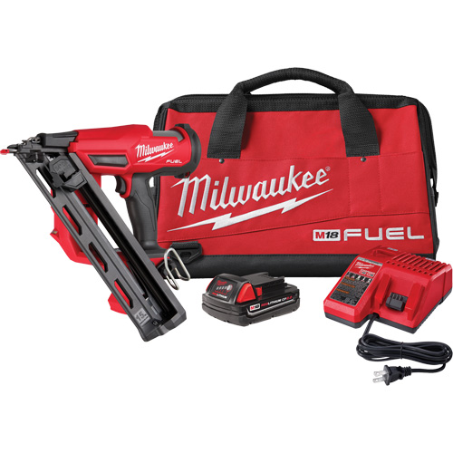 M18 Fuel 15 Gauge Finish Nailer Kit, 18 V, Lithium-Ion Fastek