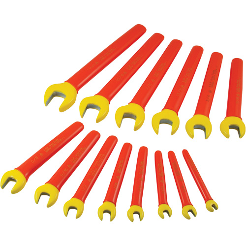 Insulated SAE Open End Wrench Set, 1000 V, 14 Pcs Fastek