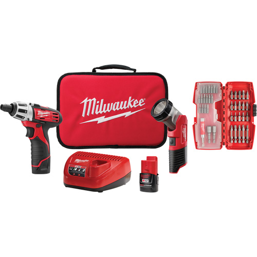 Screwdriver & Light Accessory Kit, Lithium-Ion, 12 V Fastek