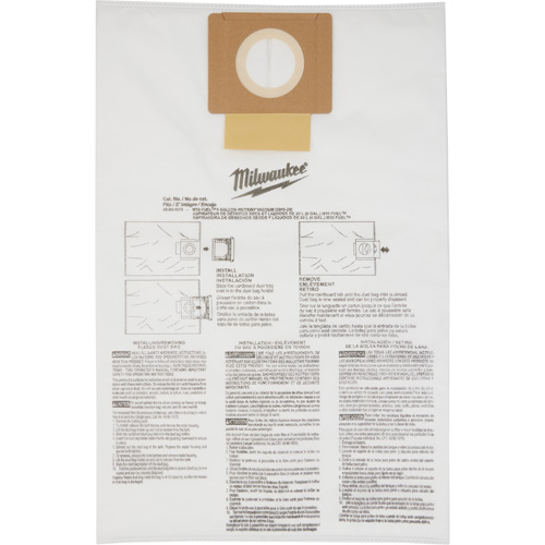 Sacs &agrave; poussi&egrave;re molletonn&eacute;s, 6 gal. US Fastek