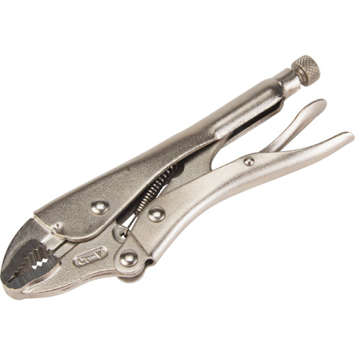Locking Pliers with Wire Cutter, 7" Length, Curved Jaw Fastek