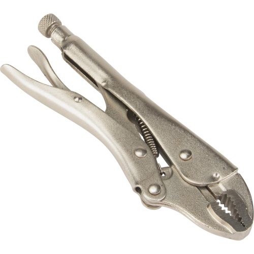 Locking Pliers with Wire Cutter, 7" Length, Curved Jaw Fastek