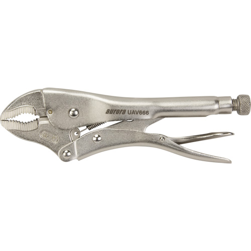 Locking Pliers with Wire Cutter, 10" Length, Curved Jaw Fastek