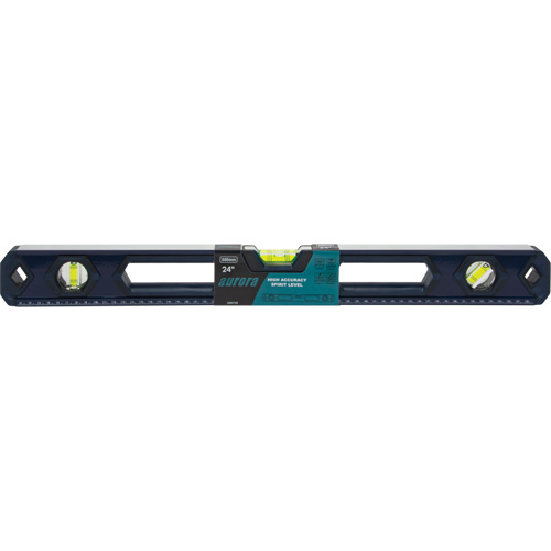 High-Accuracy Level, Box, 2' L, Aluminum, 3, Non-Magnetic Fastek