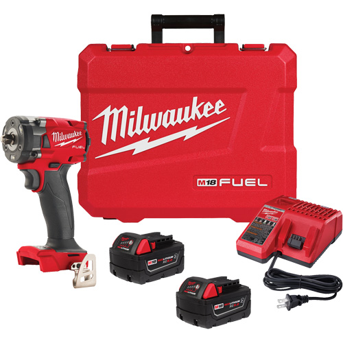 Cl&eacute; &agrave; choc compacte M18 Fuel avec ensemble d'anneau &agrave; friction, 18 V, Mandrin 3/8" Fastek
