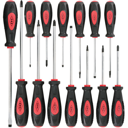 IESD-14S Ergonomic Screwdriver Set, 14 Pcs., Magnetic Fastek