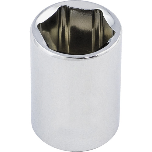 Regular Chrome Socket, 1/2", 3/8" Drive, 6 Points Fastek