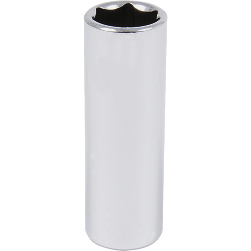 Chrome Socket, 1-1/8", 1/2" Drive, 6 Points, Deep Fastek