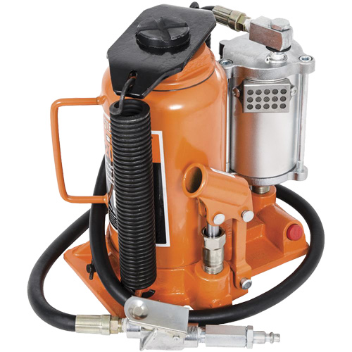 Super Heavy-Duty Bottle Jack, 20 Ton(s), Air Hydraulic, 20" Raised Height Fastek