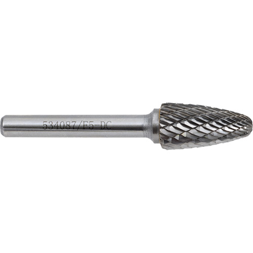 F5-DC Jet-Kut&reg; GP Carbide Burr, 1/2" Dia., 1" Depth of Cut Fastek