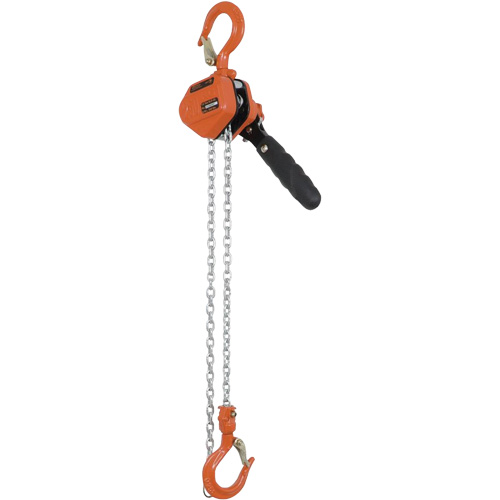 KLP-25-5 KLP Series Lever Chain Hoists, 5' Lift, 500 lbs. (0.25 tons) Capacity, Steel Chain Fastek