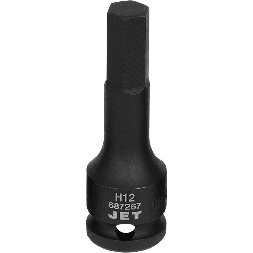 Impact Socket Bits, Hex, 12 mm x 1/2" Drive Fastek